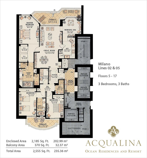 Acqualina Milano floor plan
