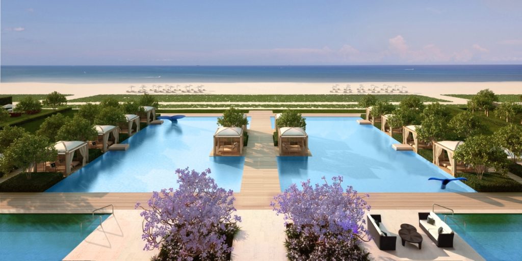 FENDI Chateau Surfside Miami Condos Ponds Pools