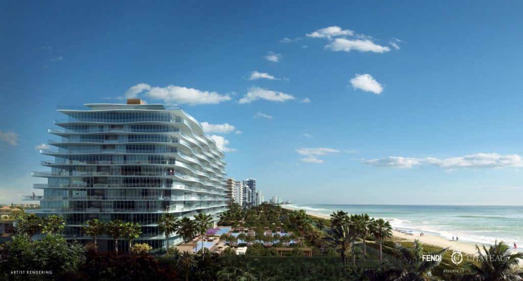 FENDI Chateau Surfside Miami Condos View to the North