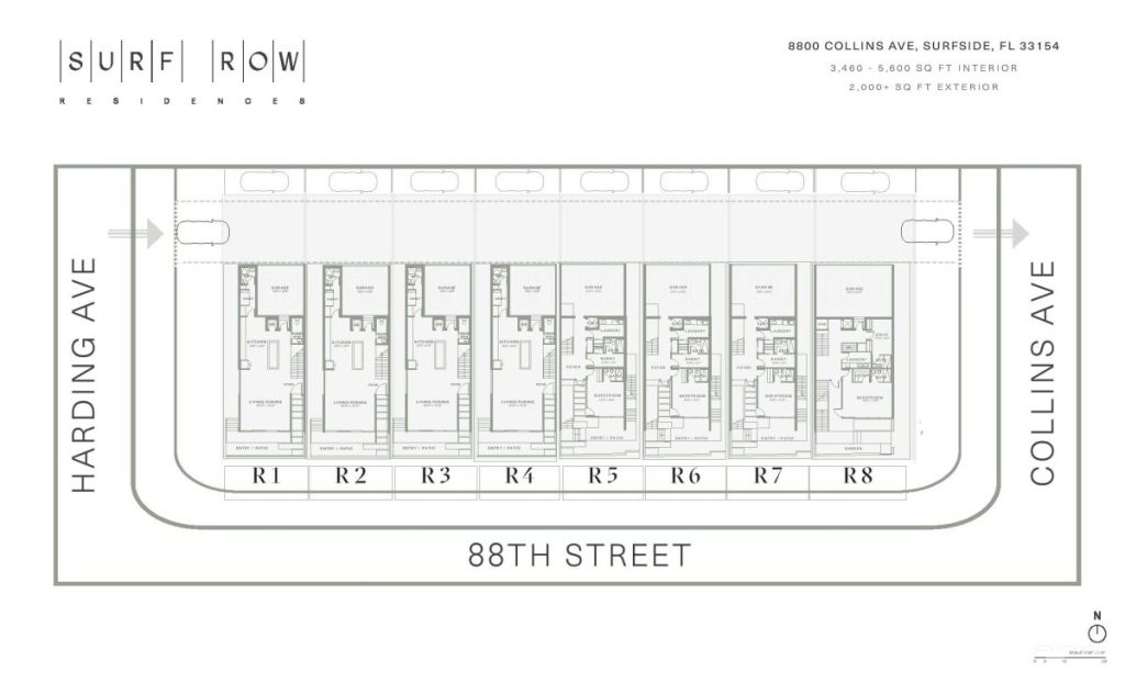Surf Row Surfside Townhomes Key Plan