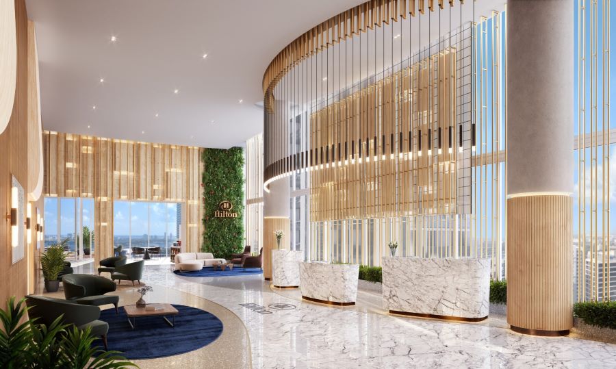 Hilton Lobby Okan Tower Miami