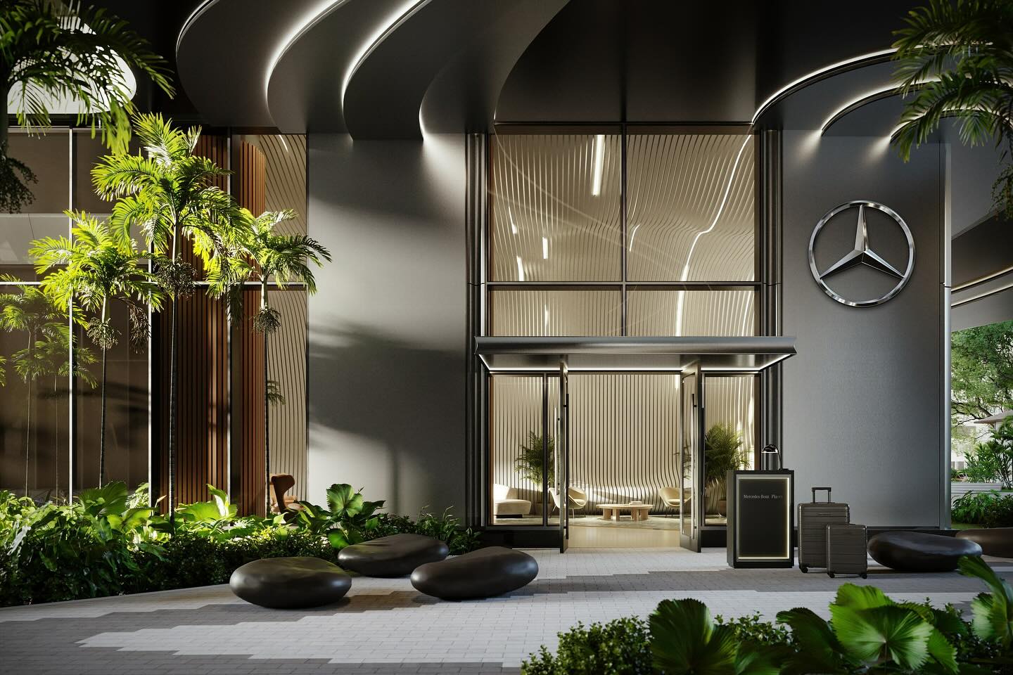 Mercedes-Benz Miami Condos Entrance