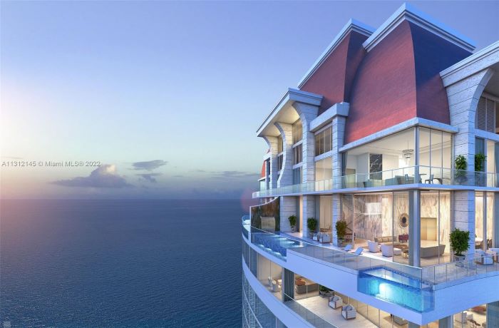 Estates at Acqualina Sunny Isles Beach aerial