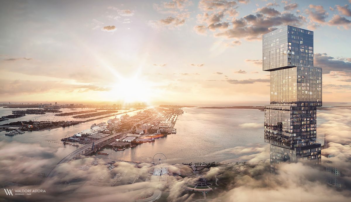 Waldorf Astoria Residences Miami tower rendering