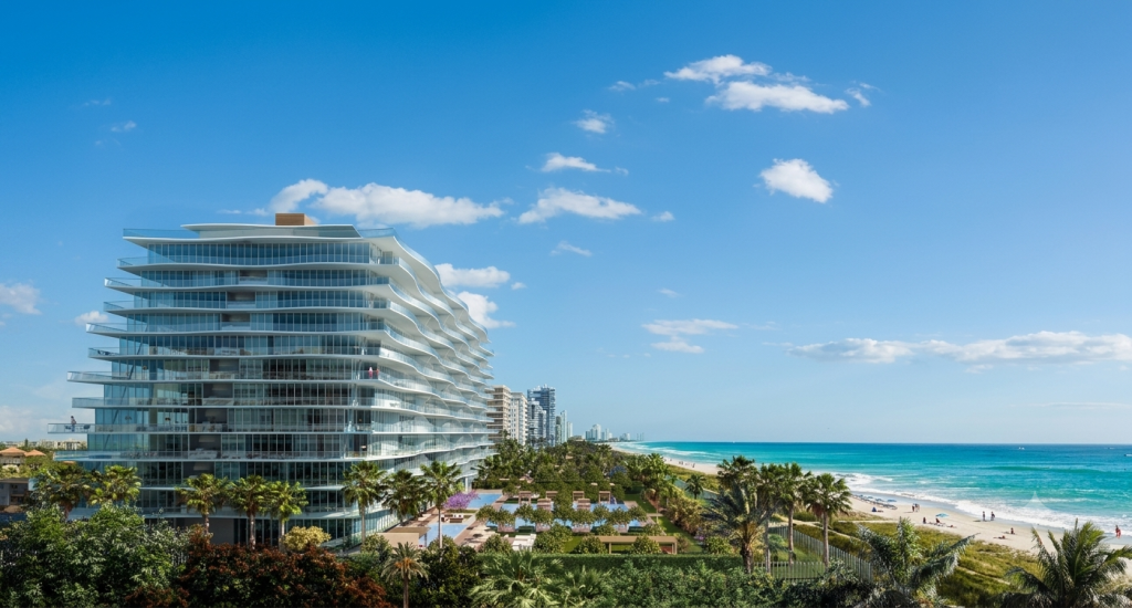 FENDI Château Residences private beach 300 feet Surfside