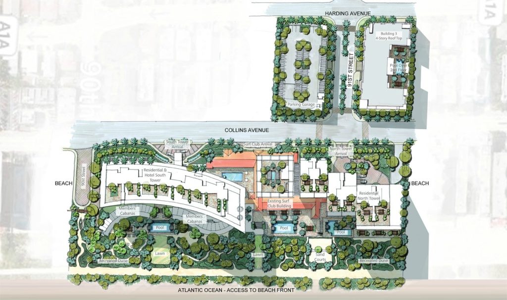 Surf Club Four Seasons Residences Surfside historic 1930 Surf Club building restored