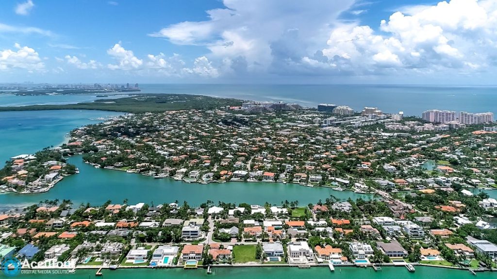 Key Biscayne Miami luxury real estate aerial Crandon Park
