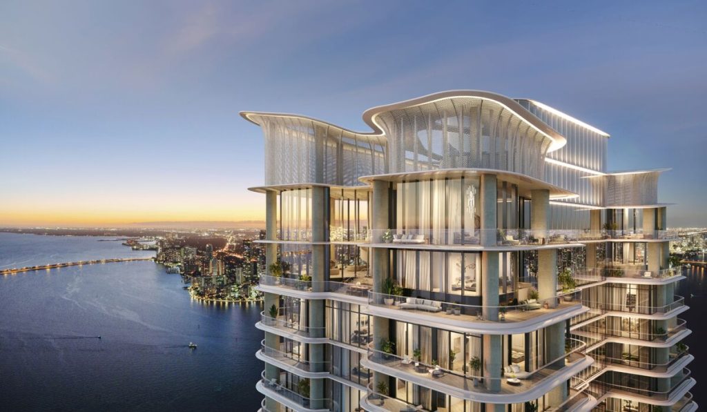 Mandarin Oriental Residences penthouse duplex Brickell Key view
