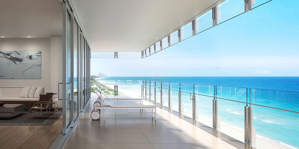 Surf Club Four Seasons Residences Surfside penthouse Terrace views North