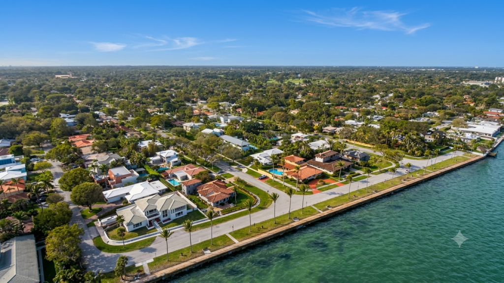 Miami Shores bayfront estate Biscayne Bay