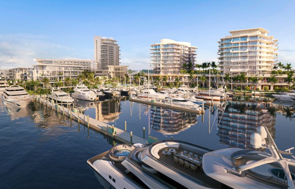 Pier Sixty-Six Residences Fort Lauderdale marina aerial