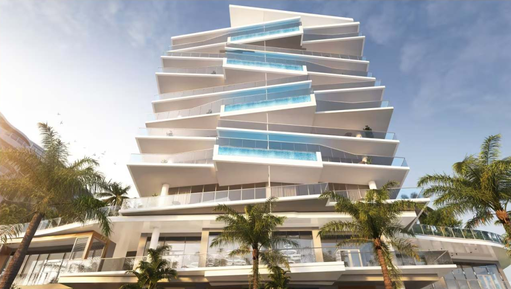 Pier Sixty-Six Indigo Penthouse wraparound terrace plunge pools