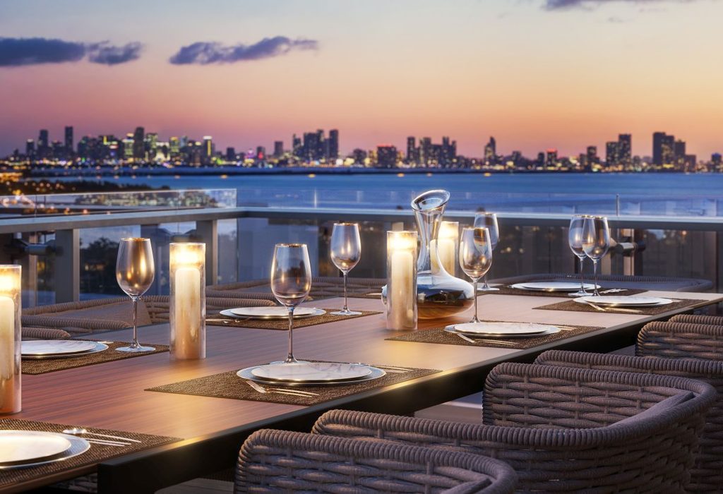 57 Ocean Penthouse V10 Summer Kitchen Night