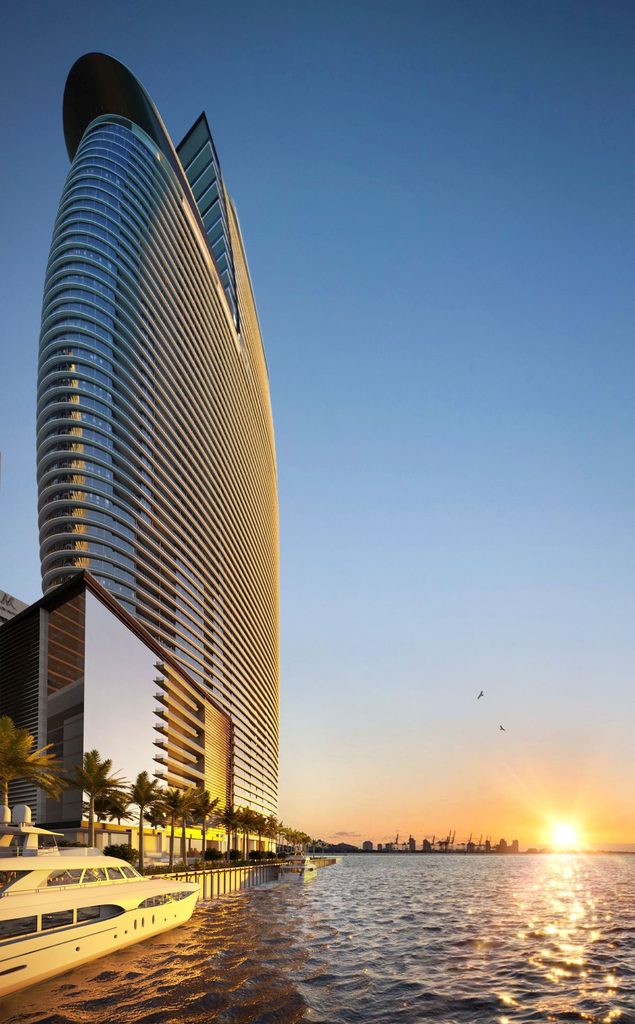 Aston Martin Residences Miami superyacht marina Biscayne Bay