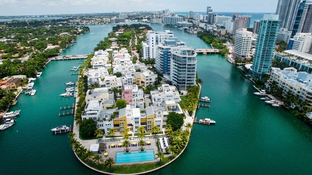 Miami Beach Bayfront Allison Island Mid Beach
