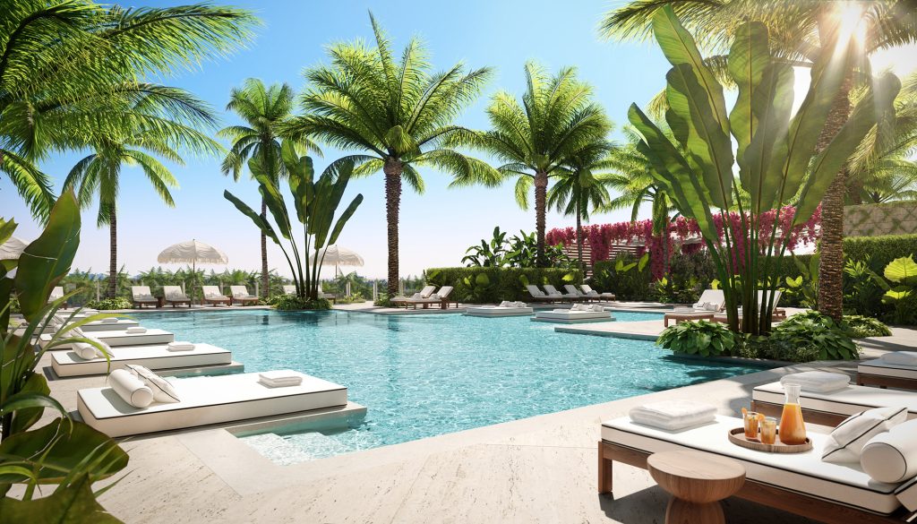 Shell Bay Residences wellness spa and pool rendering
