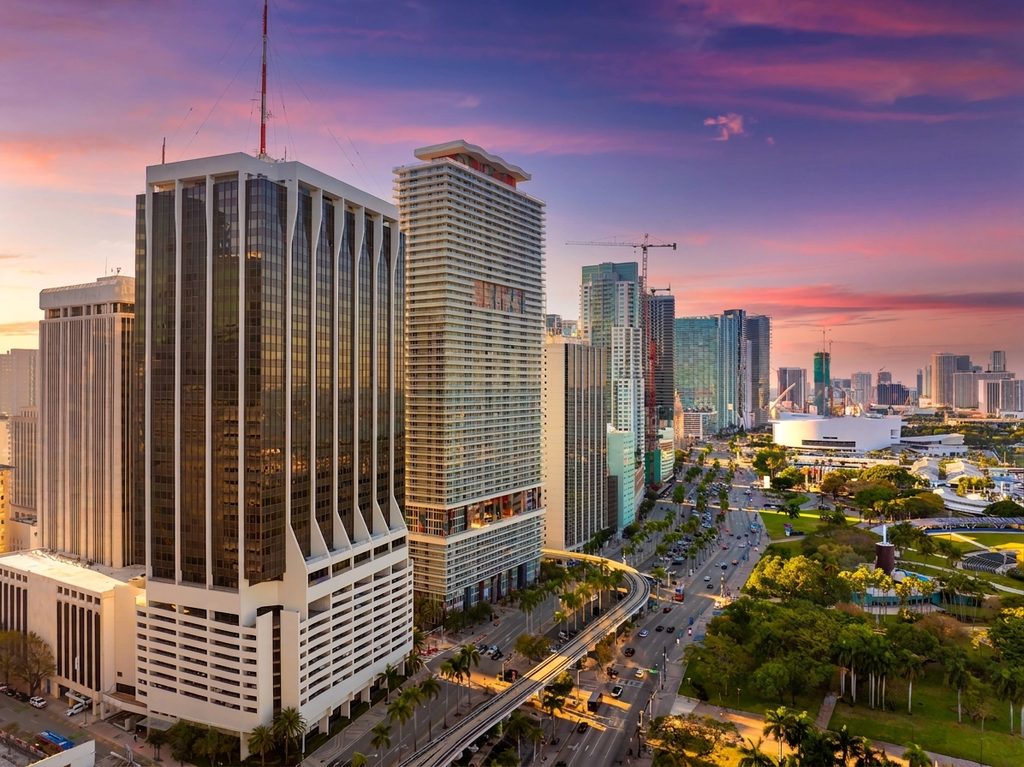 Downtown Miami looking North